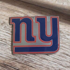 New York Giants Vintage Belt Buckle Pewter Enamel NFL Logo Football‎ NEW